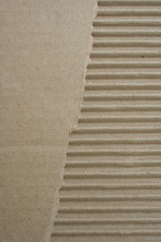 Brown corrugated cardboard with background