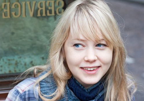 Pretty young smiling woman from Finland