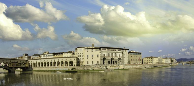 Lungarni in Florence near Ponte Vecchio, Italy