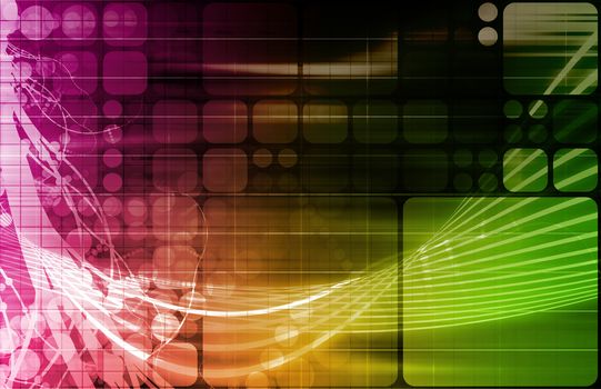Science Technology Data as a Abstract Art