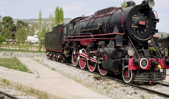 45172 a preserved Turkish Steam Locomotive in a museum in Turkey