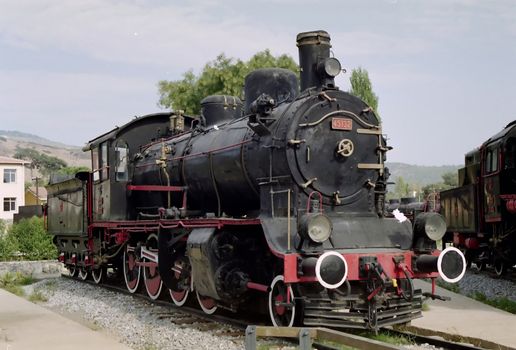 45132 a preserved Turkish Steam Locomotive in a museum in Turkey