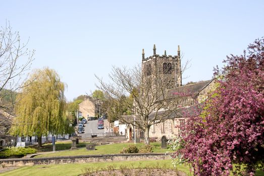 A Sixteenth Century Church in Yorkshire and a beautiful Flowering Cherry Trree