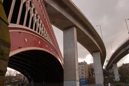 North Bridge ad The Twin Flyovers Halifax Yorkshire