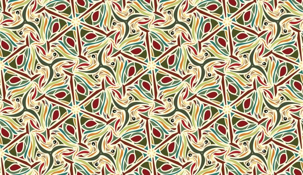 Seamless abstract wallpaper background pattern jungle shapes and colors