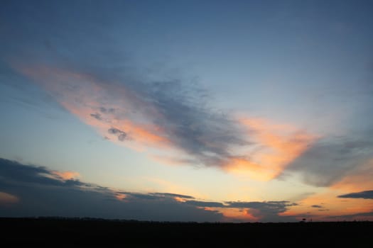 Sunset with clouds backgrounds