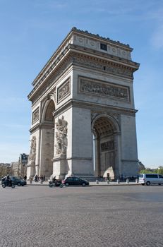 Arc de Triomphe, square Champs Elysees, Paris, France