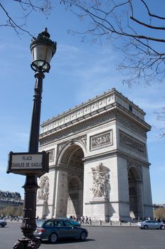 Arc de Triomphe, square Champs Elysees, Paris, France