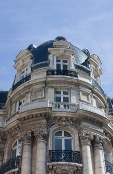 Building in Paris, typical old Hausmanian style