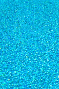Abstract composition of the water of a swimming pool and its reflections