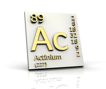 Actinium form Periodic Table of Elements - 3d made