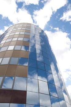 High office building against the blue sky