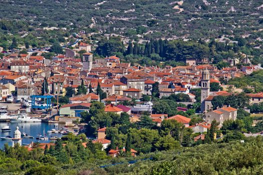 Old mediterannean town of Cres, Croatia, Island of cres, with traditional dalmatian architecture