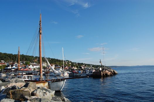 Harbor entrance. Droebak Norway