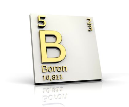 Boron from Periodic Table of Elements - 3d made