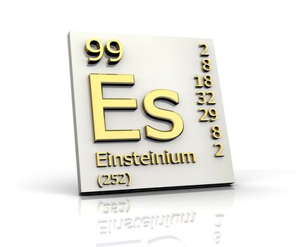 Einsteinium Periodic Table of Elements - 3d made