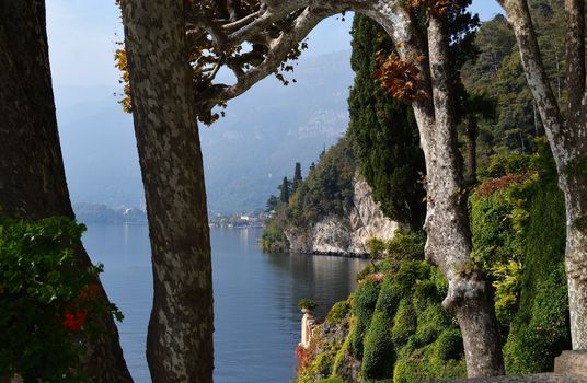 Fascinating view of Lake Como in Northern Italy from Villa Balbianello