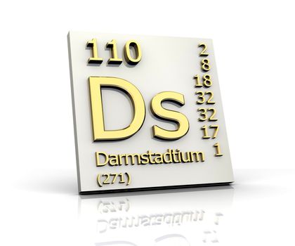 Darmstadtium Periodic Table of Elements - 3d made