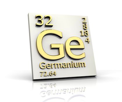 Germanium form Periodic Table of Elements - 3d made