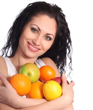 woman with fruits