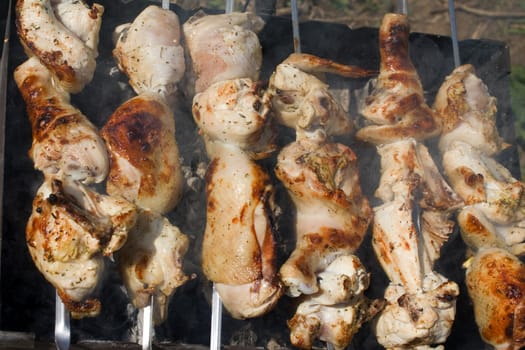 Chicken shashlik on a skewers