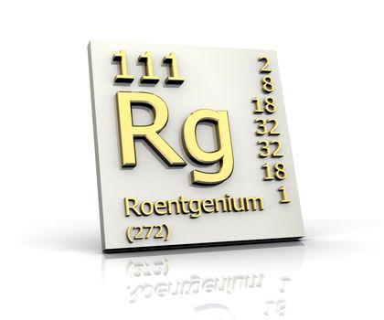 Roentgenium Periodic Table of Elements - 3d made