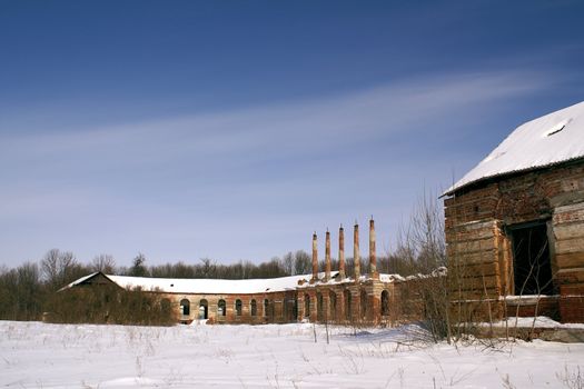 View to building of Zavadovsky's manor in Lyalichi, Bryansk Region, Russia