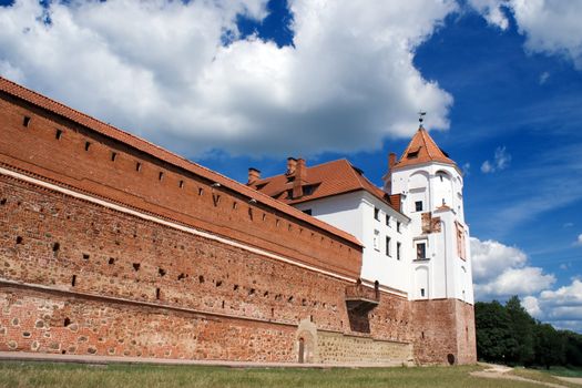 Wall and Tower of Mir Castle, Belarus