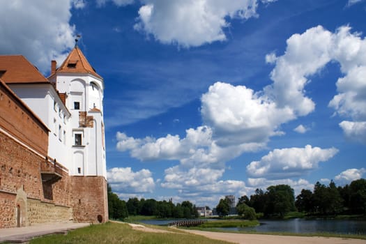 Landscape with Mir Castle Tower, Belarus
