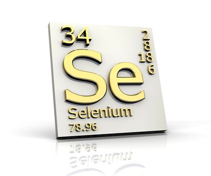 Selenium form Periodic Table of Elements - 3d made