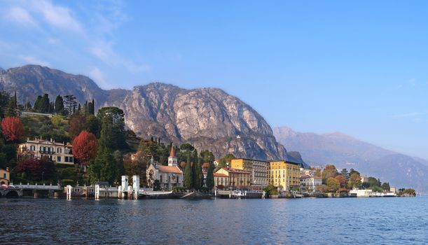 View of Lake Como (northern Italy) in a sunny day