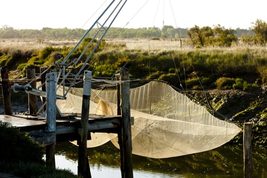 fishing net, Oleron Island, Poitou-Charentes, France