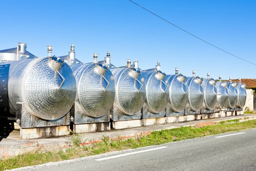 fermentation tanks, Begadan, Bordeaux Region, France