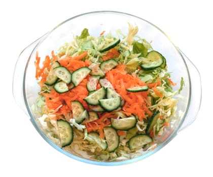 Vegetable fresh mix salad isolated