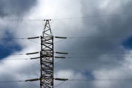 Sideview of electricity pylon