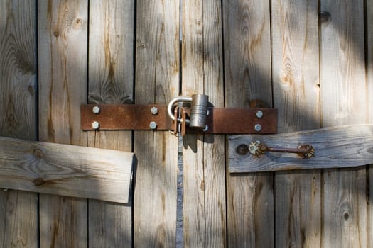Locked Entrance by old rusty padlock