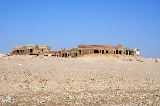 Uncompleted Resort Building, abandonned in Egypt