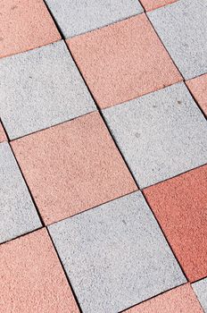 blue and red rubber squares at children playground (soft flooring)