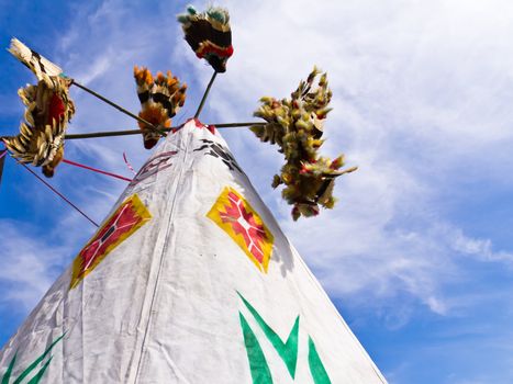 A pair of Native American tee pees