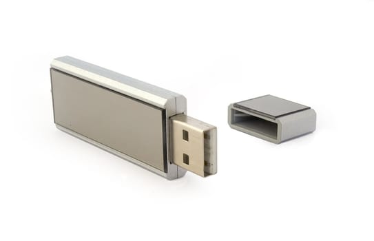 Silver usb flash drive