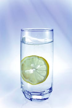 Lemon in glass