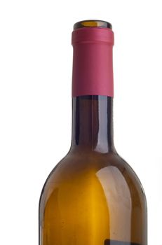 gorgeous close-up of a red wine bottle (isolated on white background)