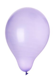purple inflatable balloon isolated on white background