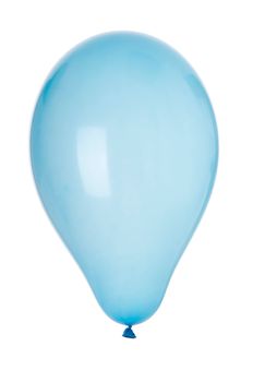 blue inflatable balloon isolated on white background