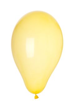 yellow inflatable balloon isolated on white background