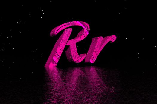 letter r pink