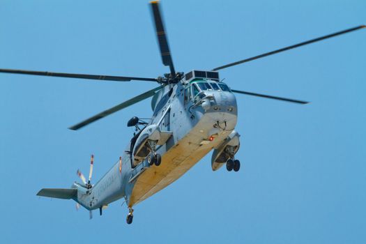 MALAGA, SPAIN-MAY 28: Helicopter Westland SH-3D/W Seaking of the Spanish Navy taking part in an exhibition on the day of the spanish army forces on May 28, 2011, in Malaga, Spain
