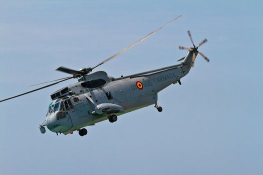 MALAGA, SPAIN-MAY 28: Helicopter Westland SH-3D/W Seaking of the Spanish Navy taking part in an exhibition on the day of the spanish army forces on May 28, 2011, in Malaga, Spain