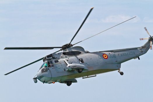 MALAGA, SPAIN-MAY 28: Helicopter Westland SH-3D/W Seaking of the Spanish Navy taking part in an exhibition on the day of the spanish army forces on May 28, 2011, in Malaga, Spain