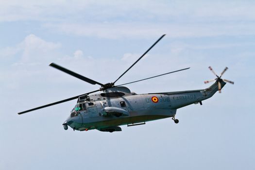 MALAGA, SPAIN-MAY 28: Helicopter Westland SH-3D/W Seaking of the Spanish Navy taking part in an exhibition on the day of the spanish army forces on May 28, 2011, in Malaga, Spain